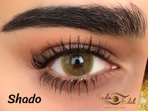 Nada Fedal lenses -Nada Shado lens - Honey eye color with our border